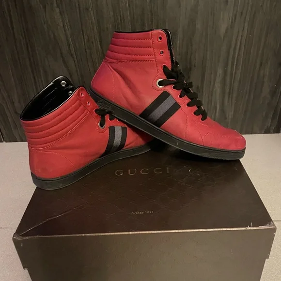 Gucci hight top red 11 1/2 authentic - Picture 5 of 5